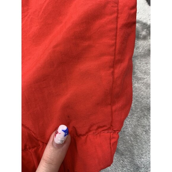 Vintage Eddie Bauer Jacket Womens Large Red Nylon Fleece Lined USA Made 90s Y2K - Picture 5 of 14
